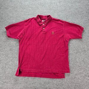 Chaps Ralph Lauren Polo‎ Shirt Mens XL Red Short Sleeve Y2K Golf Preppy Casual